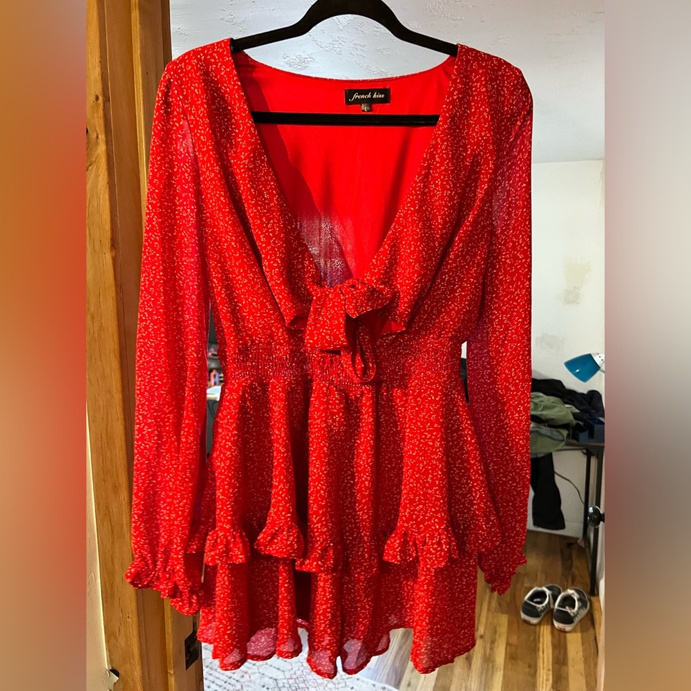 french kyss Scarlet Long Sleeve Dress